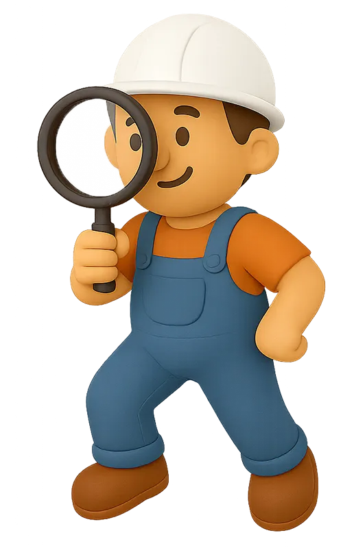 chauffagiste avec loupe